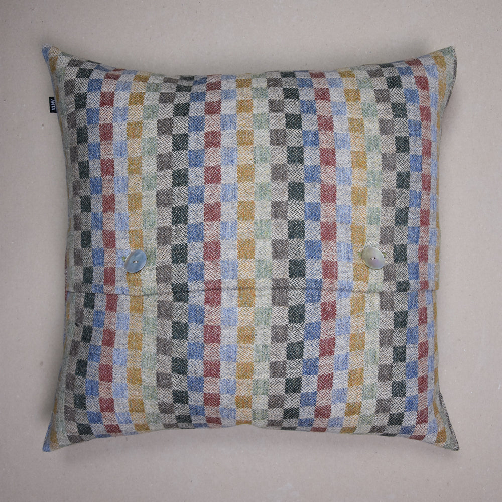 Uist Highland Tweed Button Cushion Cover