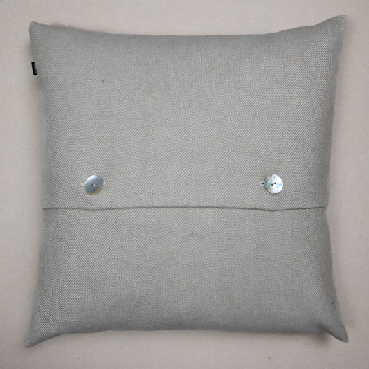 Wren Highland Tweed Button Cushion Cover