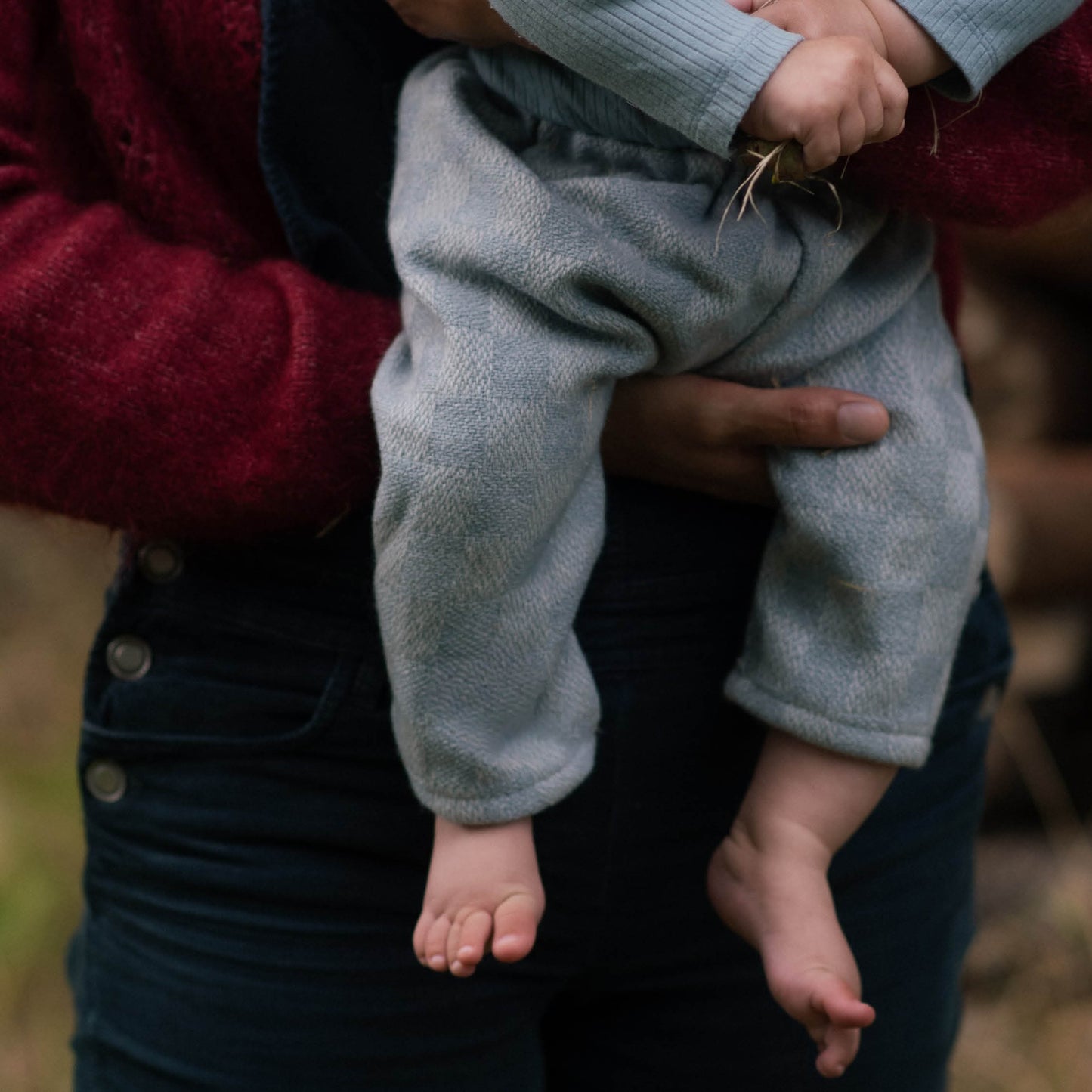 Forget-Me-Knot Wool Cotton Baby Trousers