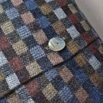 Benbecula Highland Tweed Button Cushion