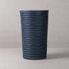 Black Ridged Large Vase