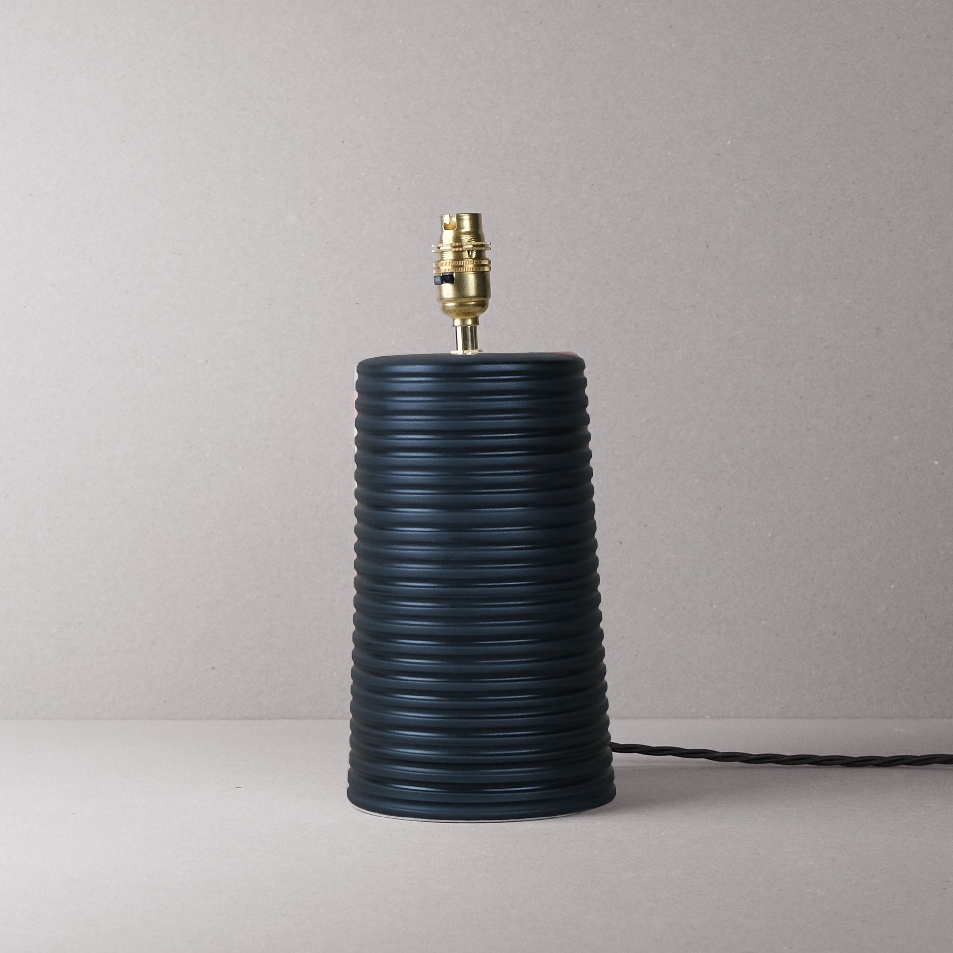 Ridged Large Tapered Lamp