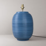 Blue Ridged Large Table Lamp