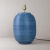 Blue Ridged Large Table Lamp