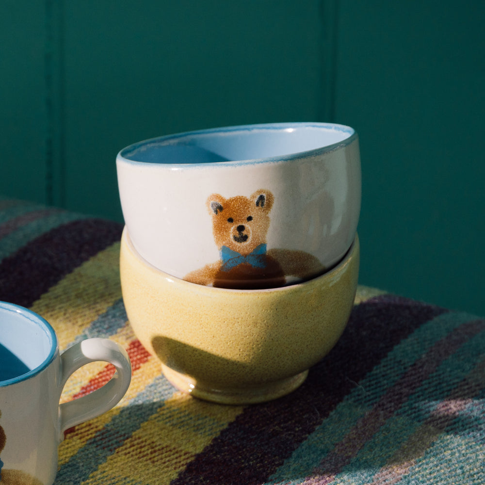 Blue Teddy Bear Small Bowl