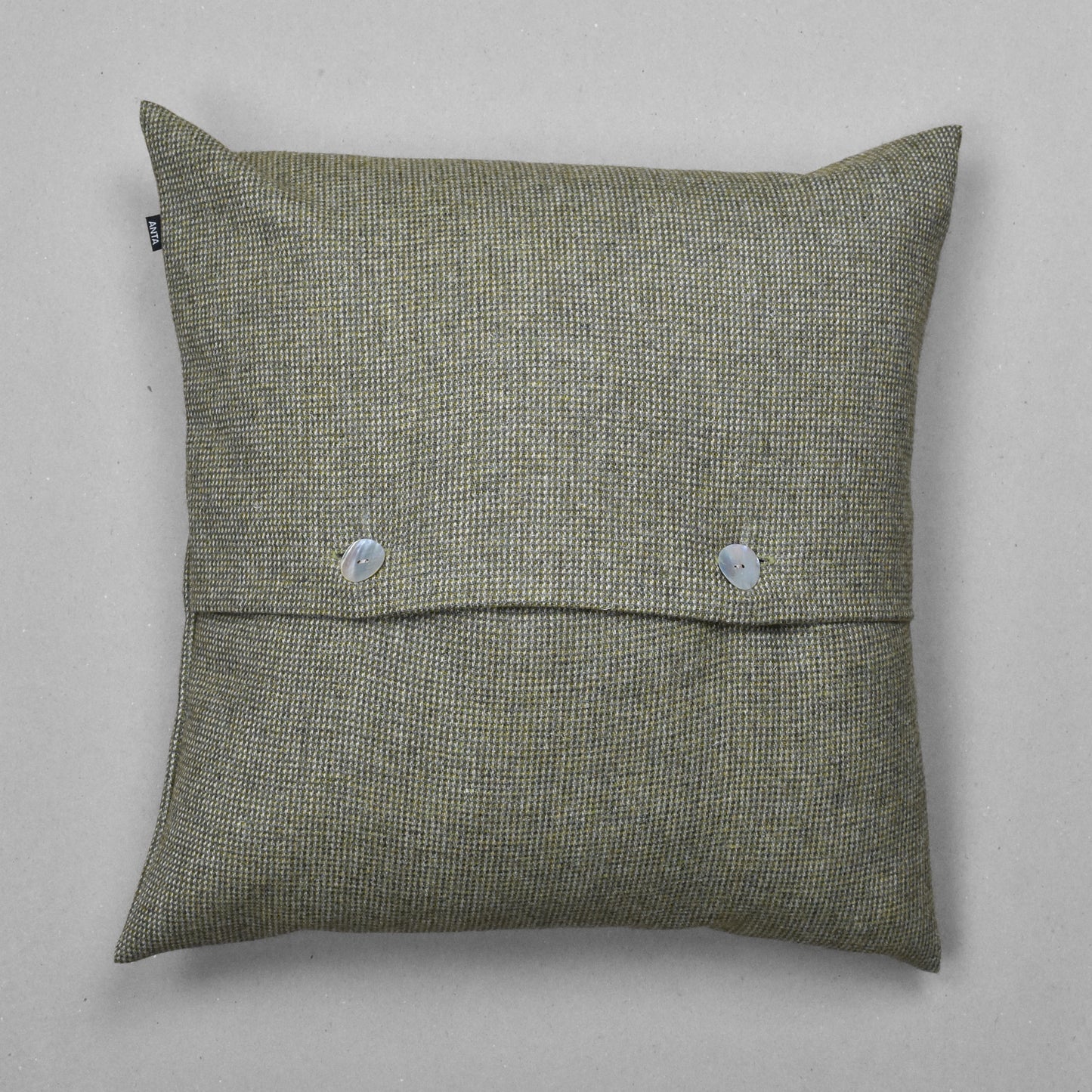 Brora Highland Tweed Button Cushion