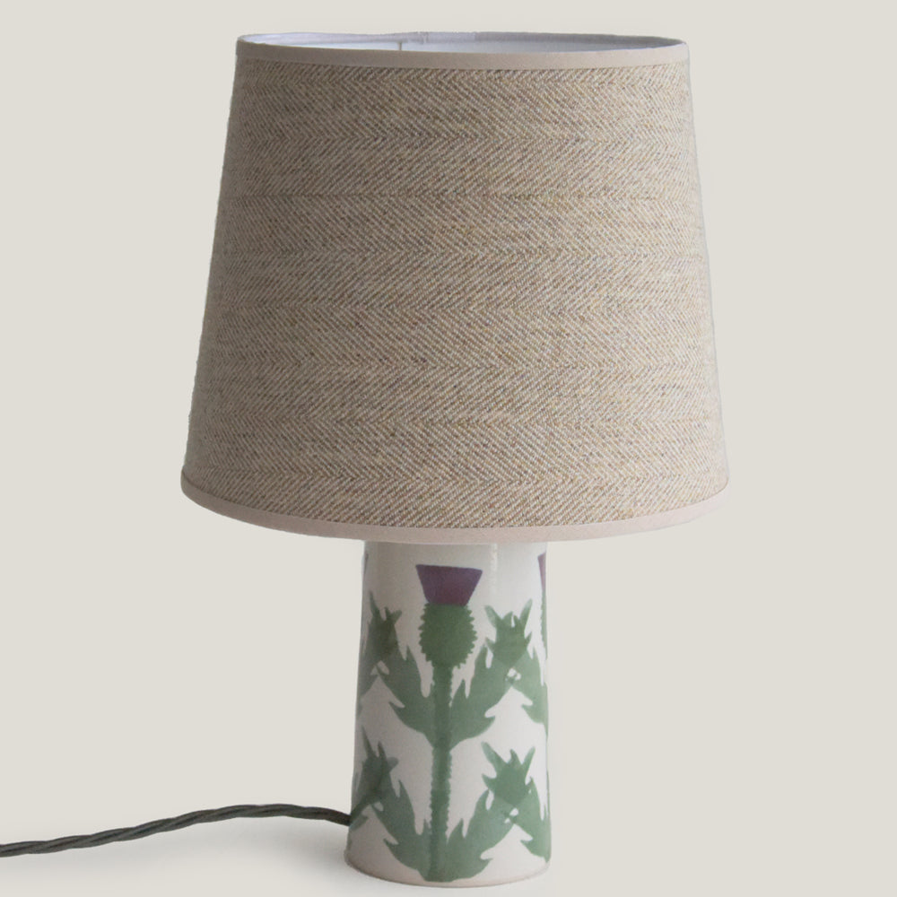 Cream Thistle Small Tapered Lamp