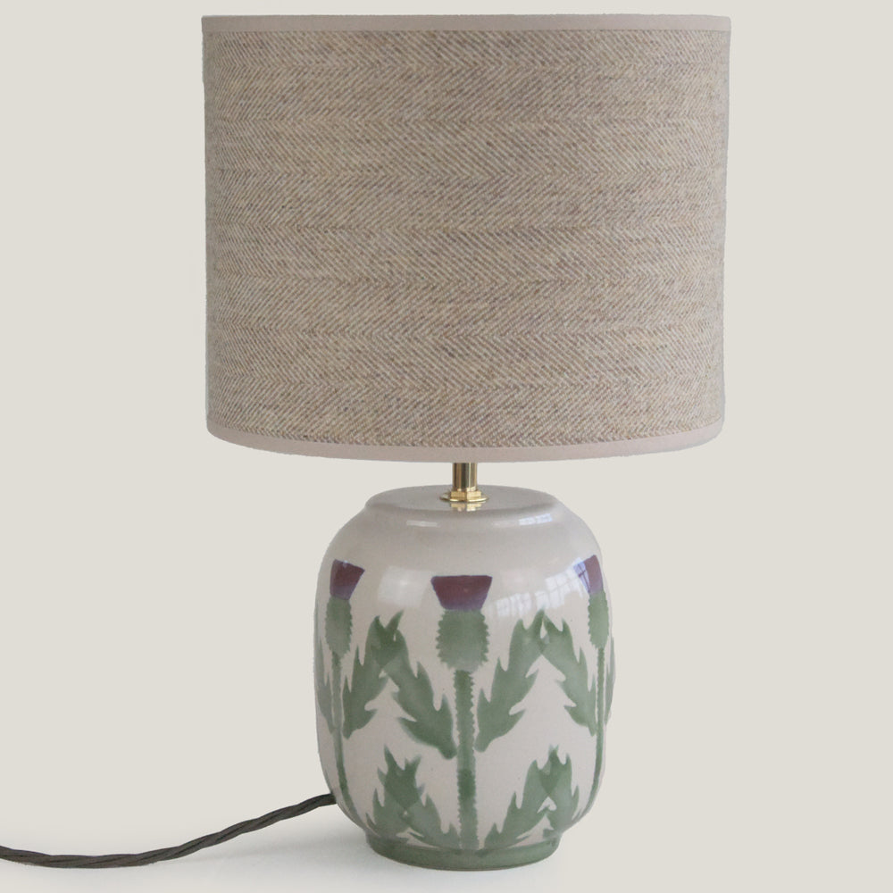 Cream Thistle Small Table Lamp