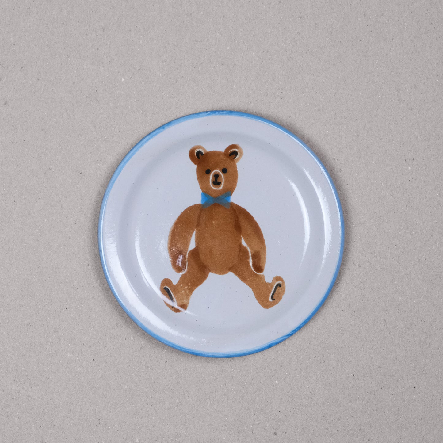 Blue Teddy Bear Side Plate