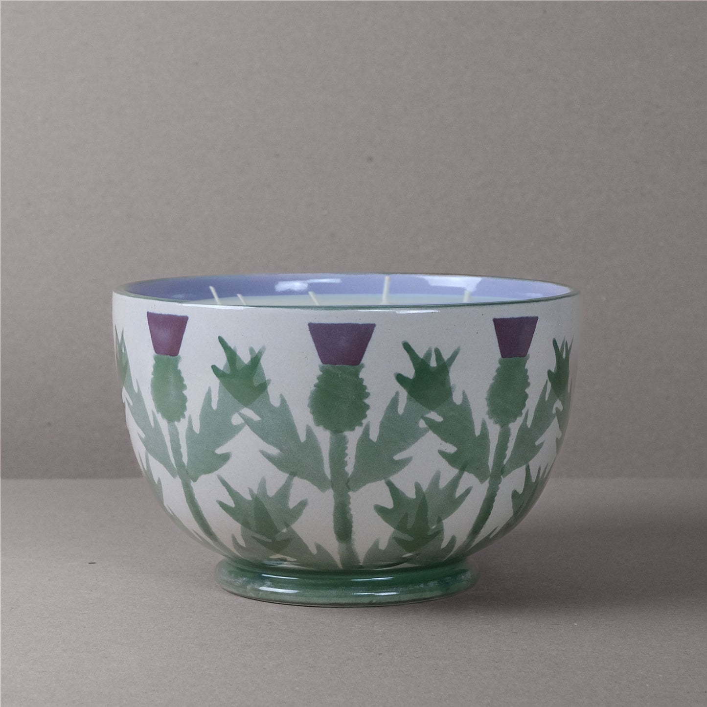 Cream Thistle Castle Candle Bowl
