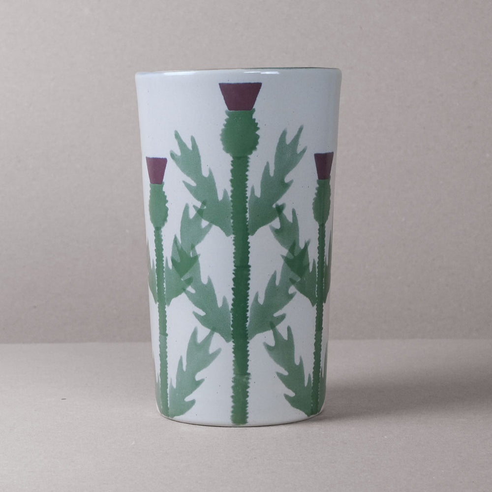 Cream Thistle Large Vase