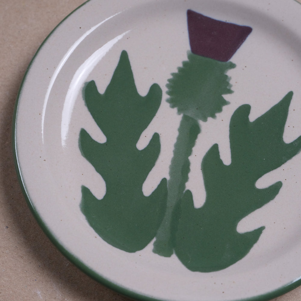 Cream Thistle Side Plate