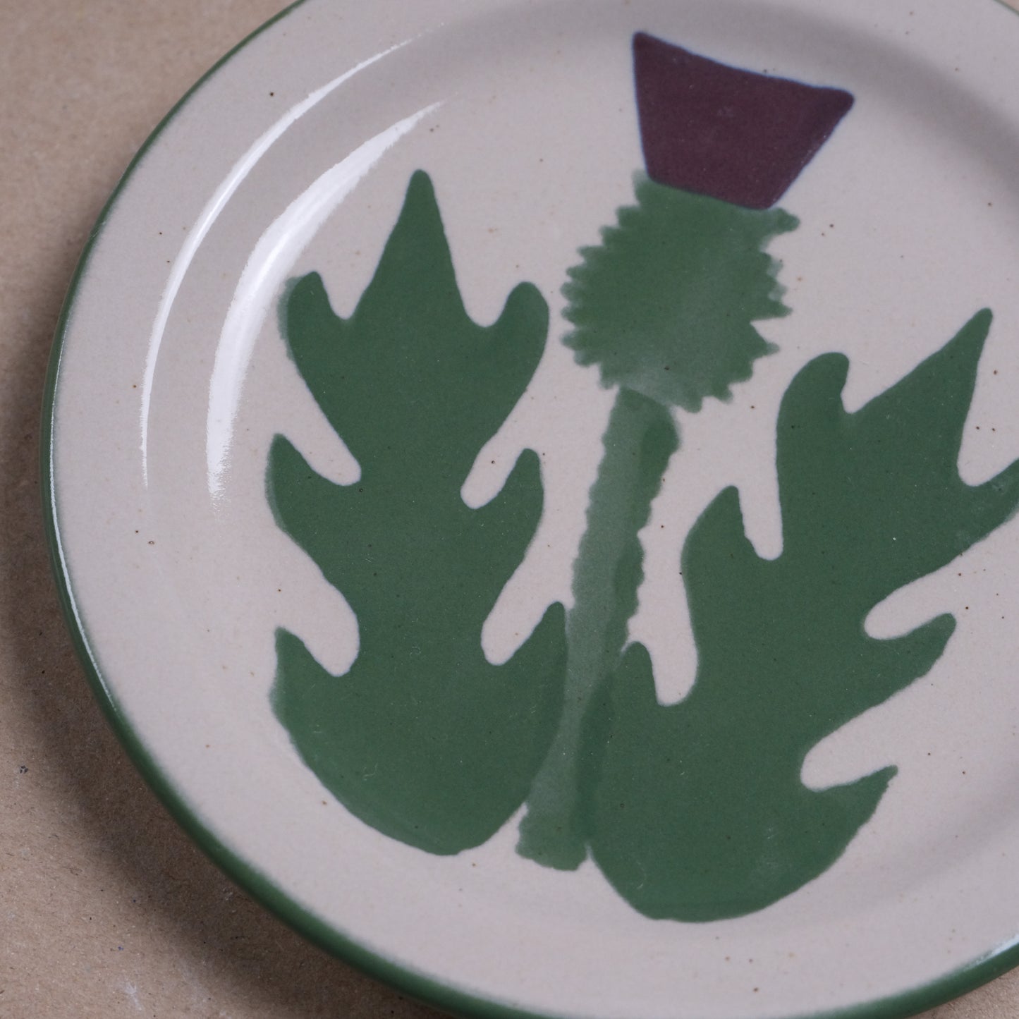 Cream Thistle Side Plate