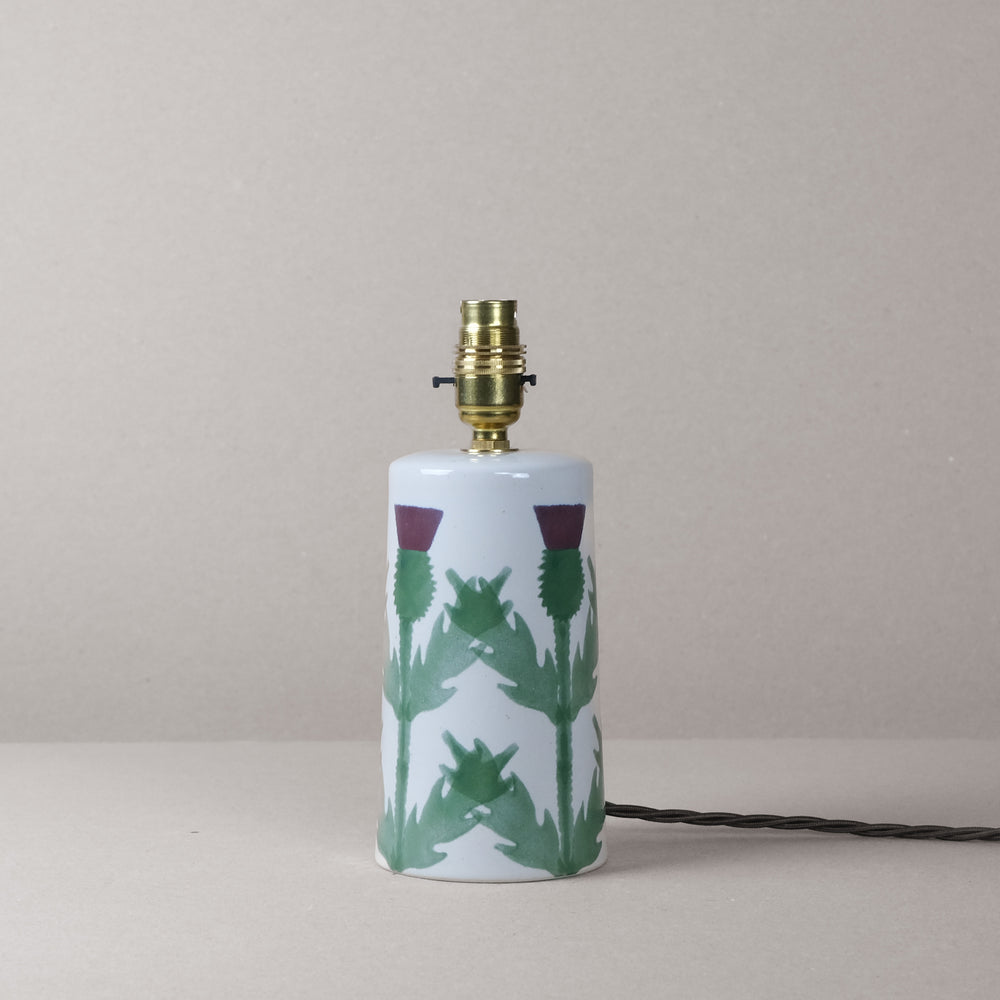 Cream Thistle Small Tapered Lamp