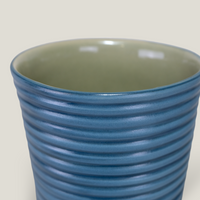 Blue Ridged Large Vase