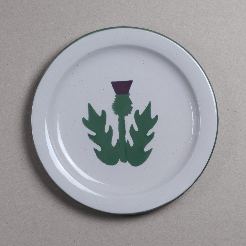 Cream Thistle Dinner Plate