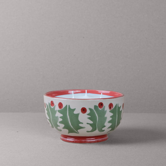 Holly Large Candle Bowl