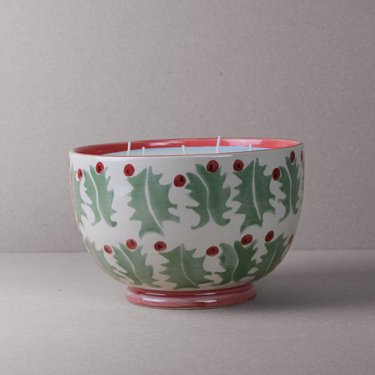 Holly Castle Candle Bowl