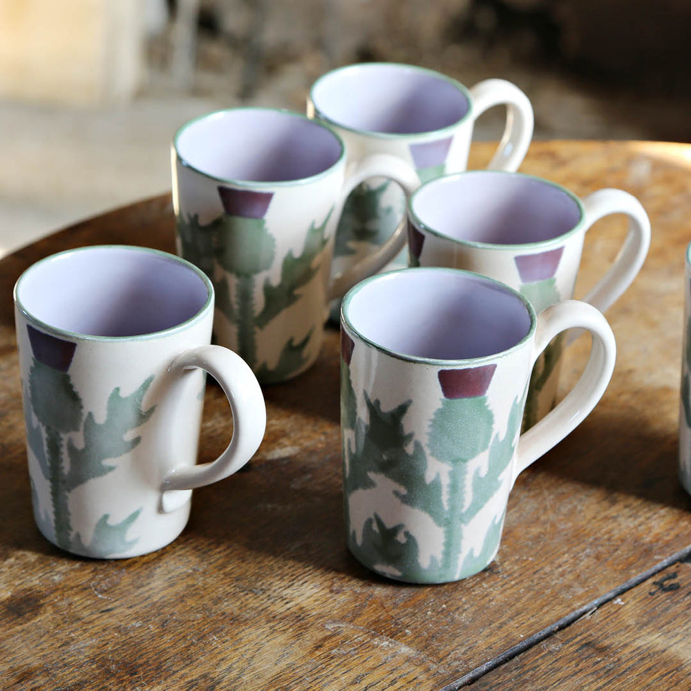 Cream Thistle Latte Mug