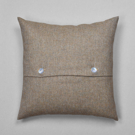 Carron Highland Tweed Button Cushion
