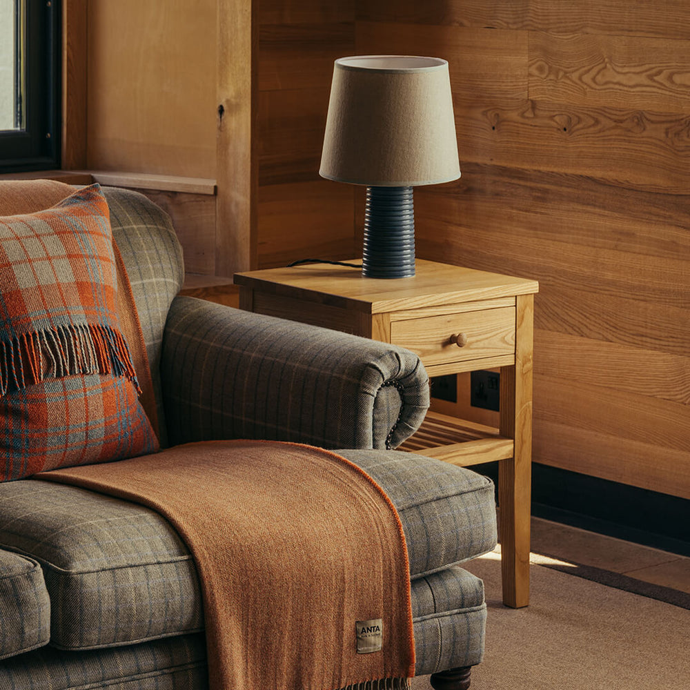 Oak Side Table with Drawer