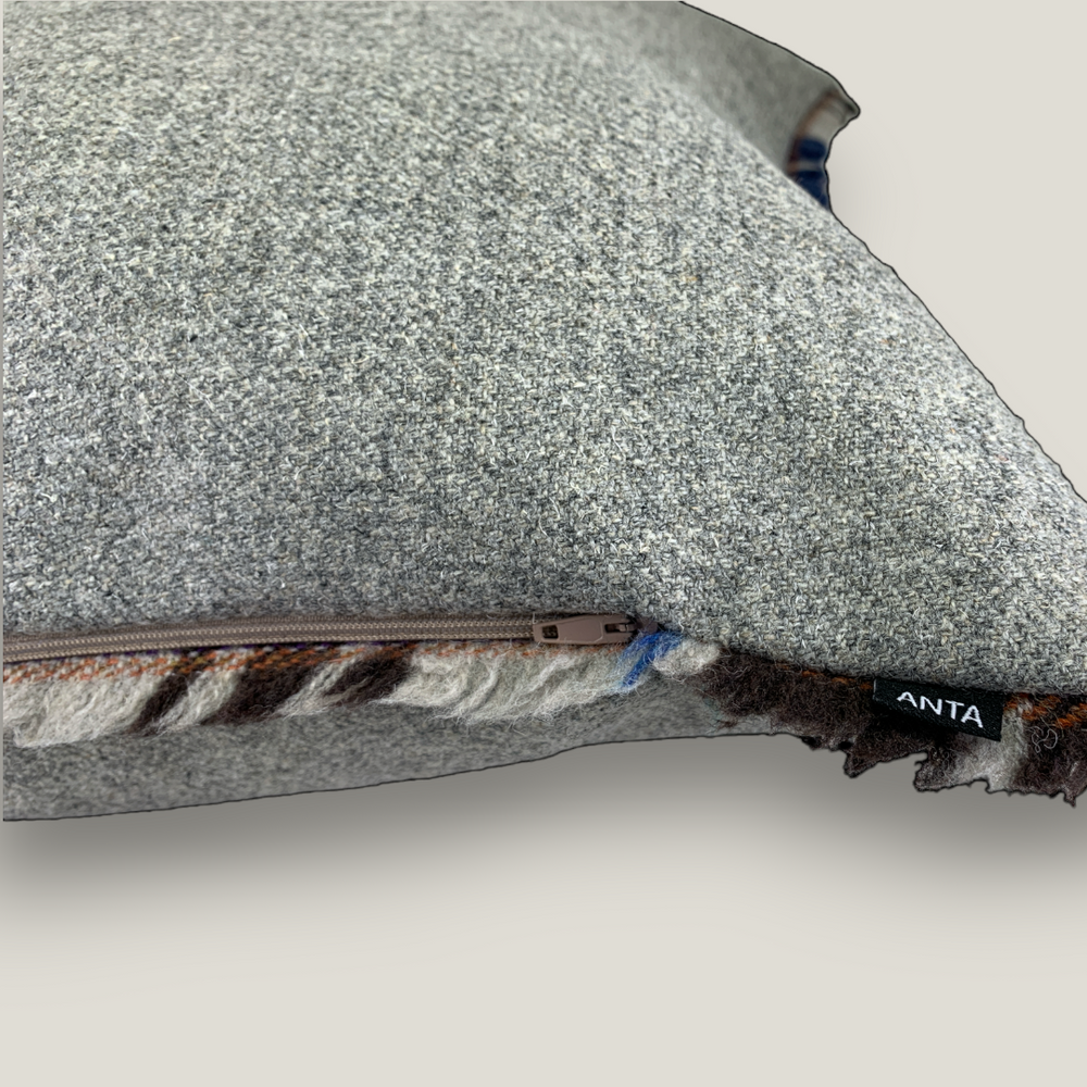 Seagull Highland Tweed Fringed Cushion Cover
