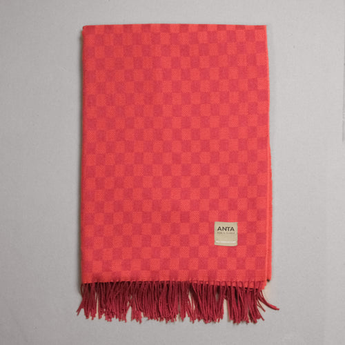 Rose Wool Cotton Throw