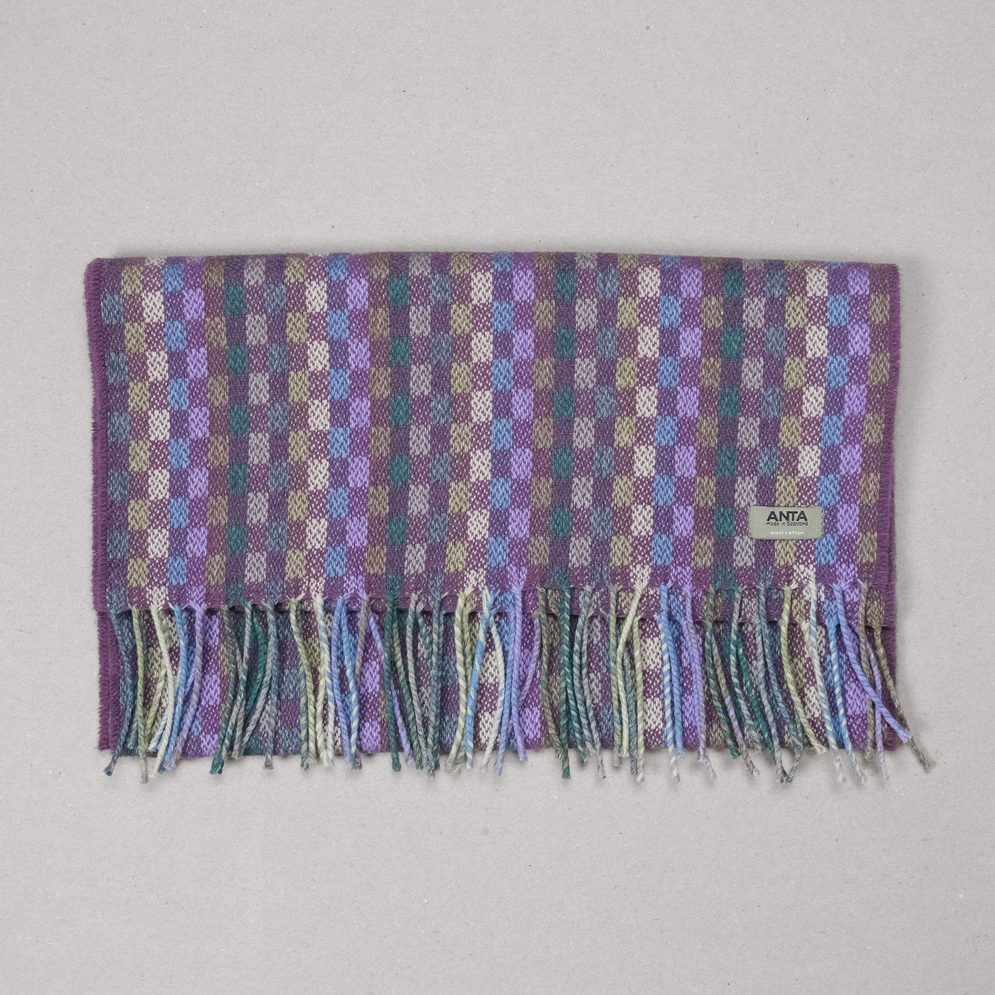 Scalpay Wool Cotton Check Scarf