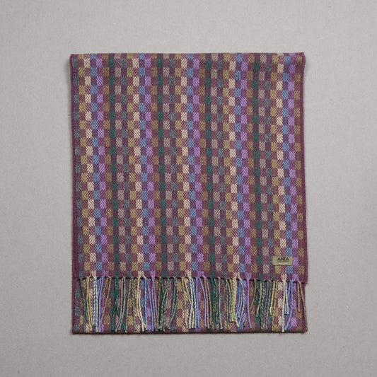 Scalpay Wool Cotton Check Scarf
