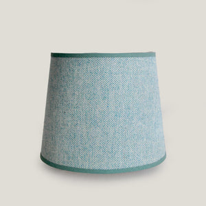 Teal Tweed Small Tapered Lampshade
