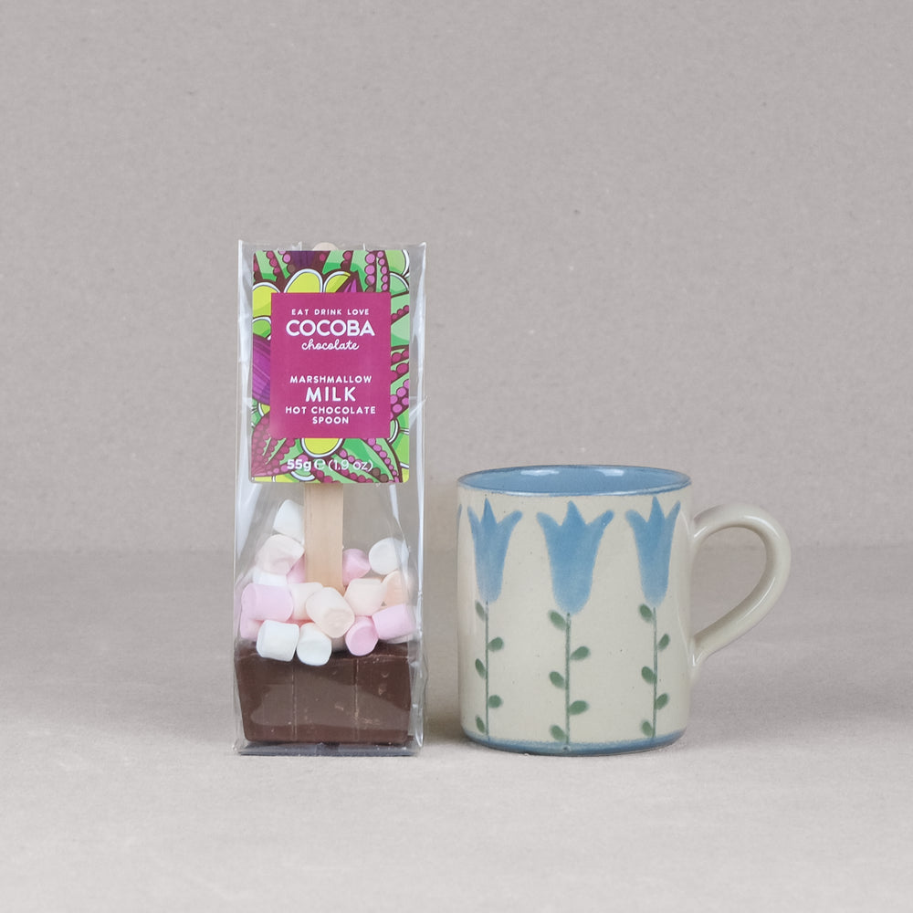 Harebell Medium Mug With Hot Chocolate Stirrer