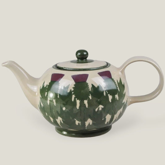 Cream Thistle Teapot