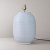 White Ridged Large Table Lamp