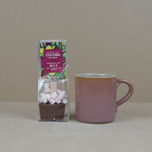 Rustic Heather Large Mug with Hot Chocolate Stirrer