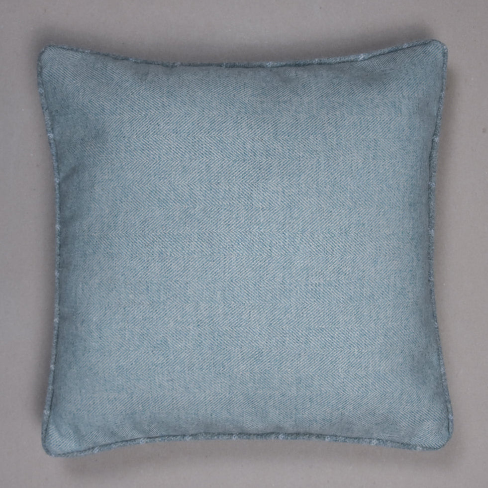 Teal Highland Tweed Zip Cushion
