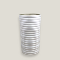 White Ridged Vase