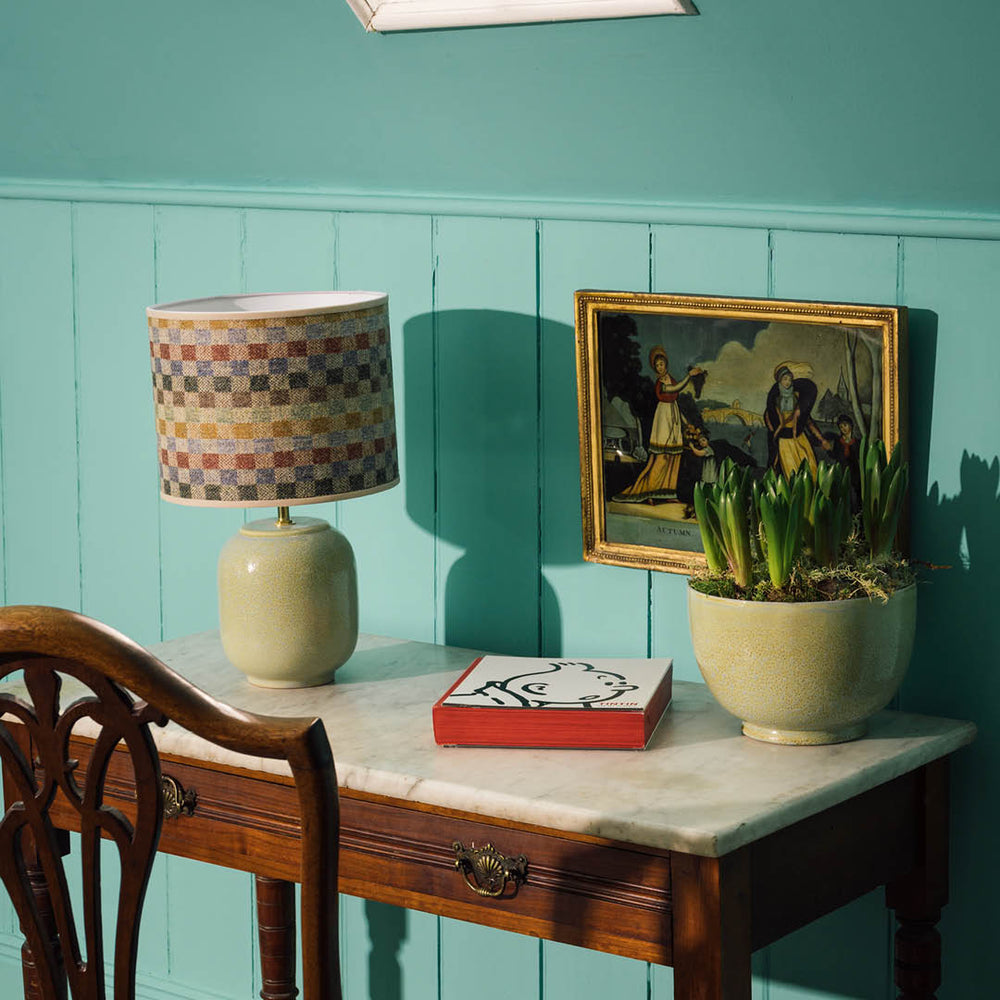 Teal Small Table Lamp
