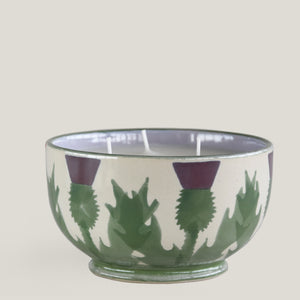 Cream Thistle Large Candle Bowl