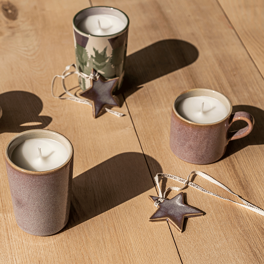 Rustic Heather Candle Mug